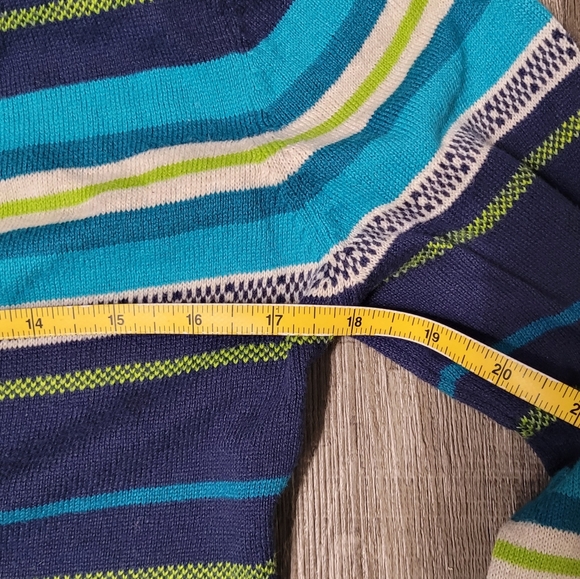 Aeropostale Striped Deep V-neck Cardigan Sweater Women's Size Large - Picture 11 of 14